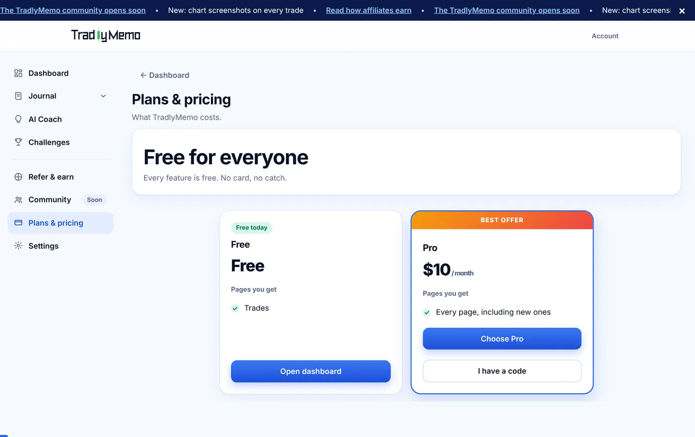 Plans and referrals. Example data.